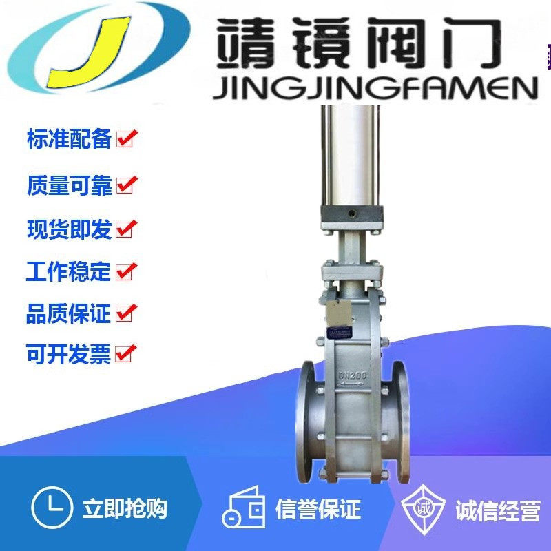 Z644TC-10P气动不锈钢陶瓷平行双闸板闸阀DN40-300耐磨输进出料阀