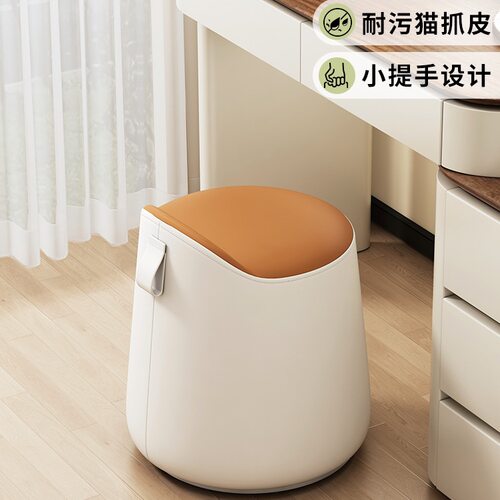 卧室梳妆凳家用旋转梳妆台凳子换鞋矮凳化妆凳圆凳极简女生化妆椅