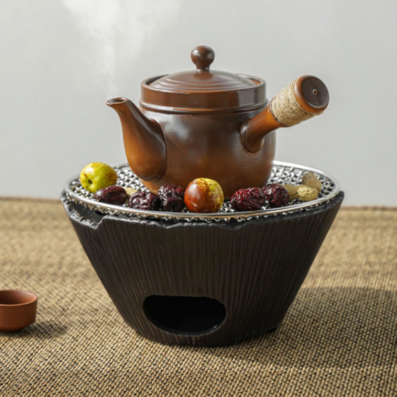 围炉煮茶套装炭火烤茶炉煮茶器日式煮茶炉碳炉户外庭院煮茶壶装备