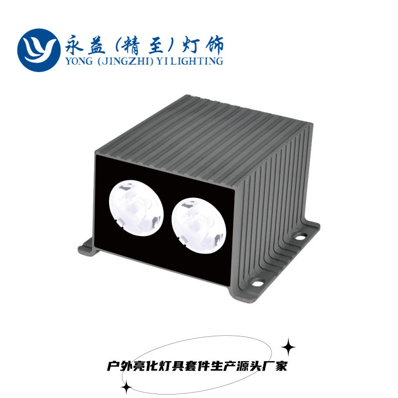 12W16W36W48W60W户外防水LED防水壁虎双向一束光壁灯外壳套件厂家