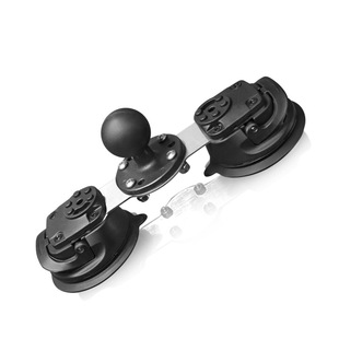 工程汽车挡风玻璃双吸盘平板支架轮船导航玻璃固定双吸盘球头支架