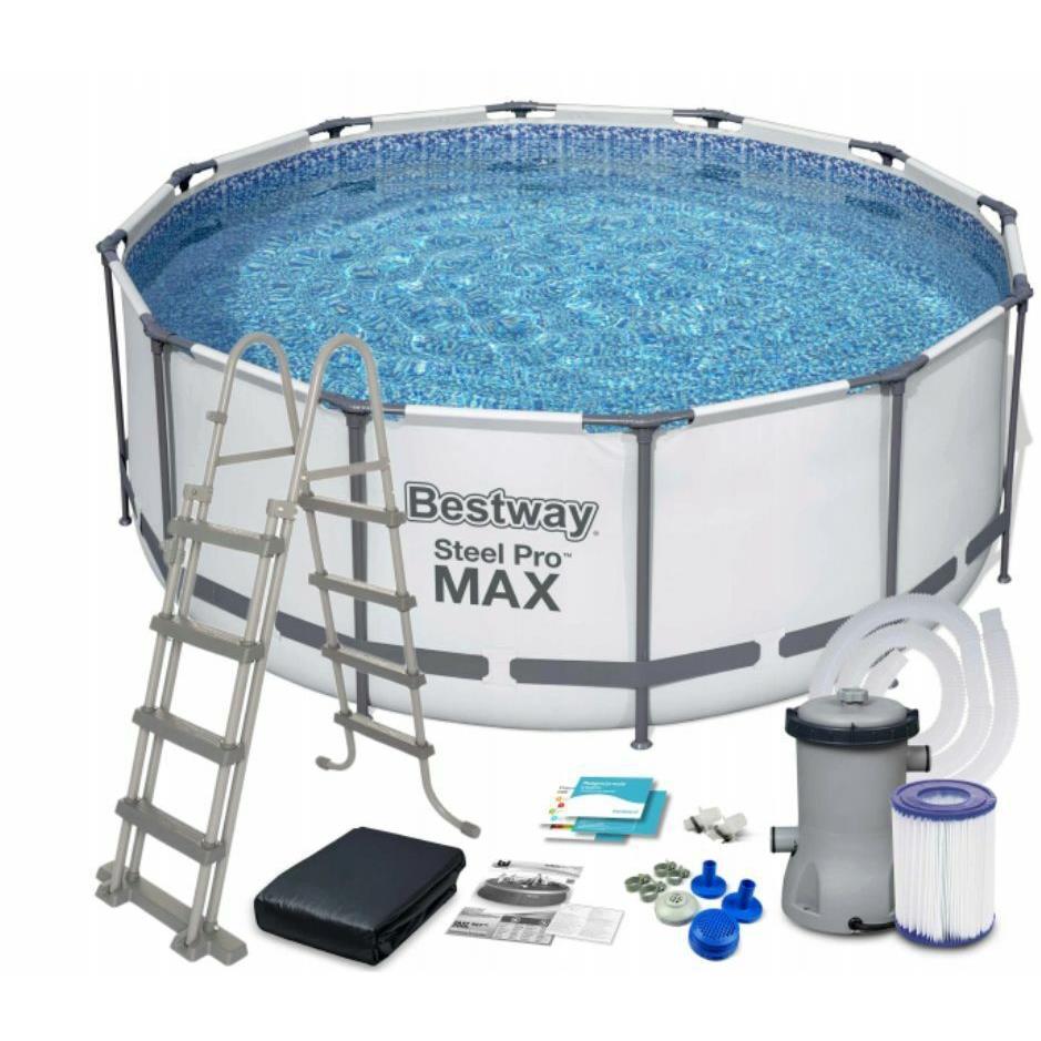 Bestway56420圆形成人支架水池户外大型儿童支架水池养鱼池