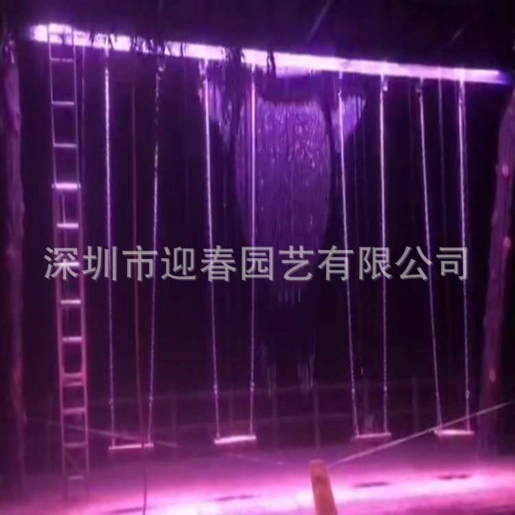 互动游乐感应水景网红数字数码水帘秋千雨幕瀑布水幕秋千设备