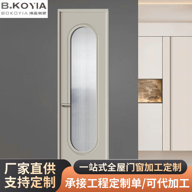 木门室内门实木多层家用入户卧室门碳晶免漆套装门办公房门厂家