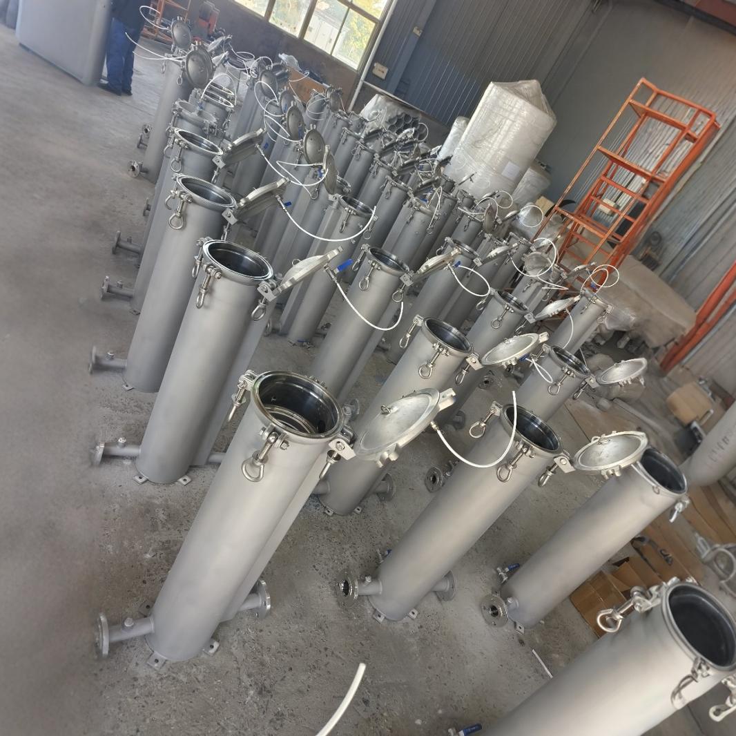 水处理设备不锈钢保安过滤器吊环螺栓快开式工业污水处理设备