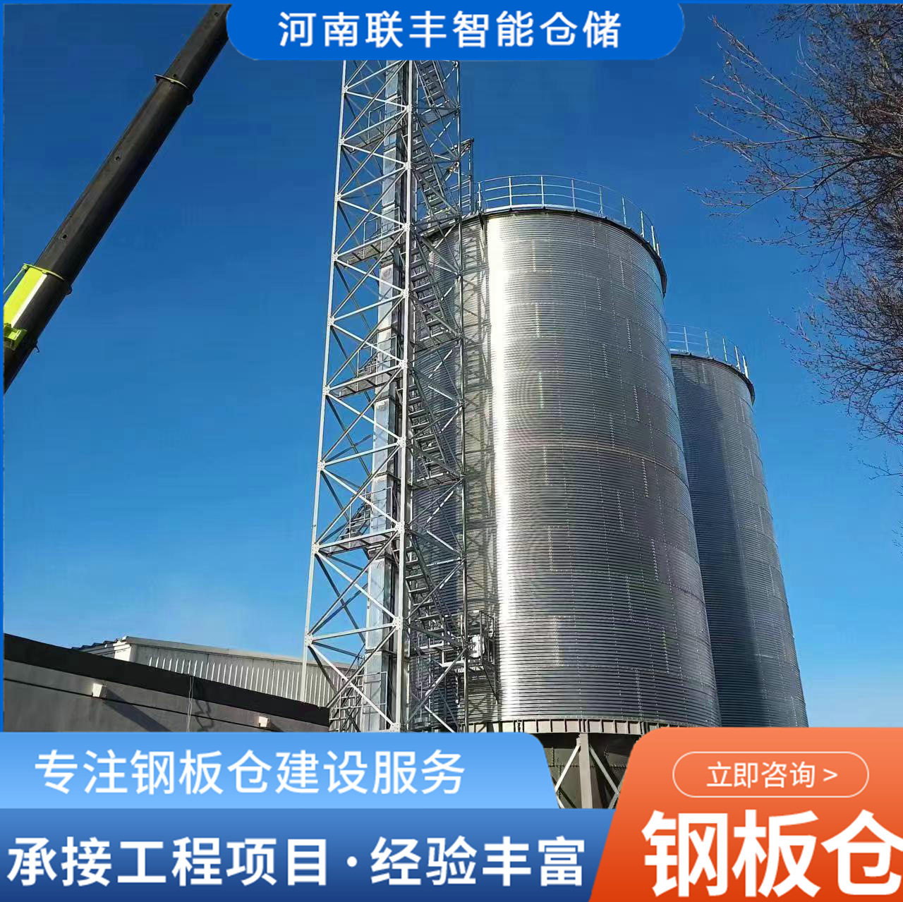1000吨大型钢板散装粮食仓储仓