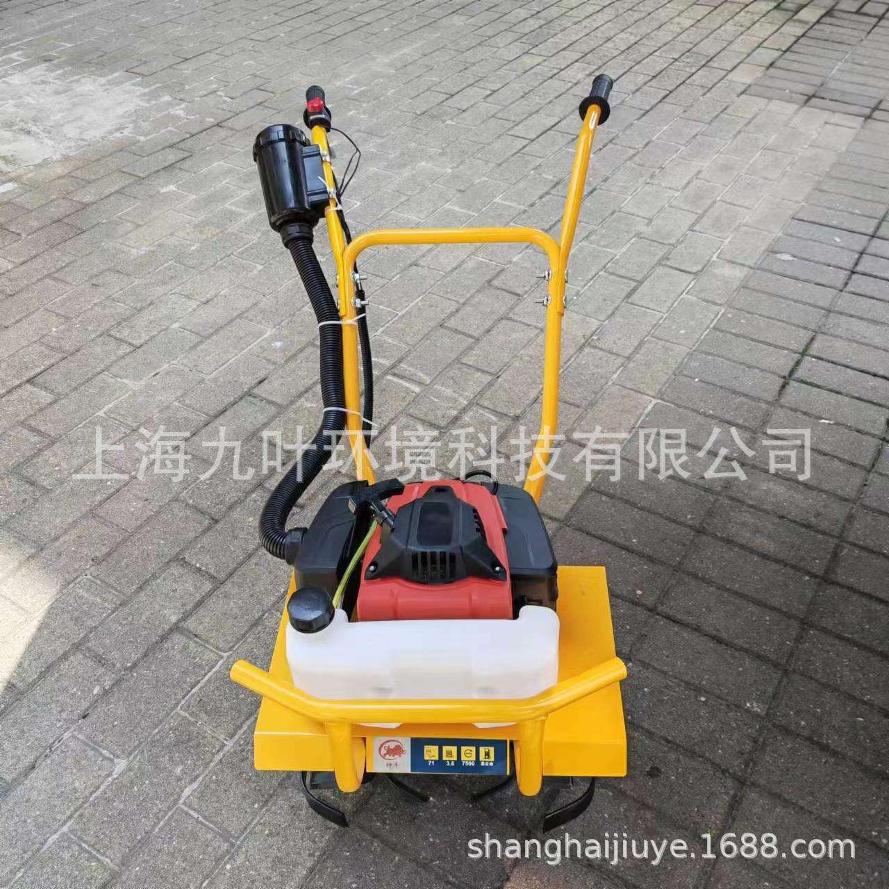 雾康手推式小型汽油微耕机家用菜园松土耕地机