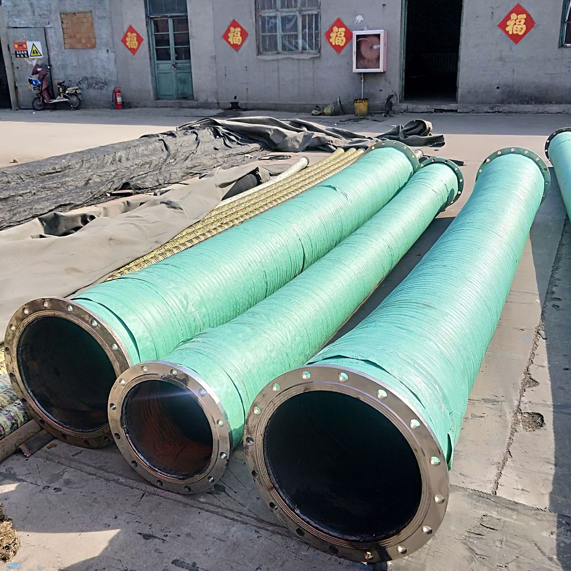 法兰橡胶钢丝管 优质耐磨橡胶 高强度钢丝生产 大口径法兰钢丝管