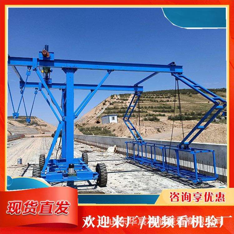 高速路护栏吊篮施工车桥梁排水管安装小车工程用防撞安全作业