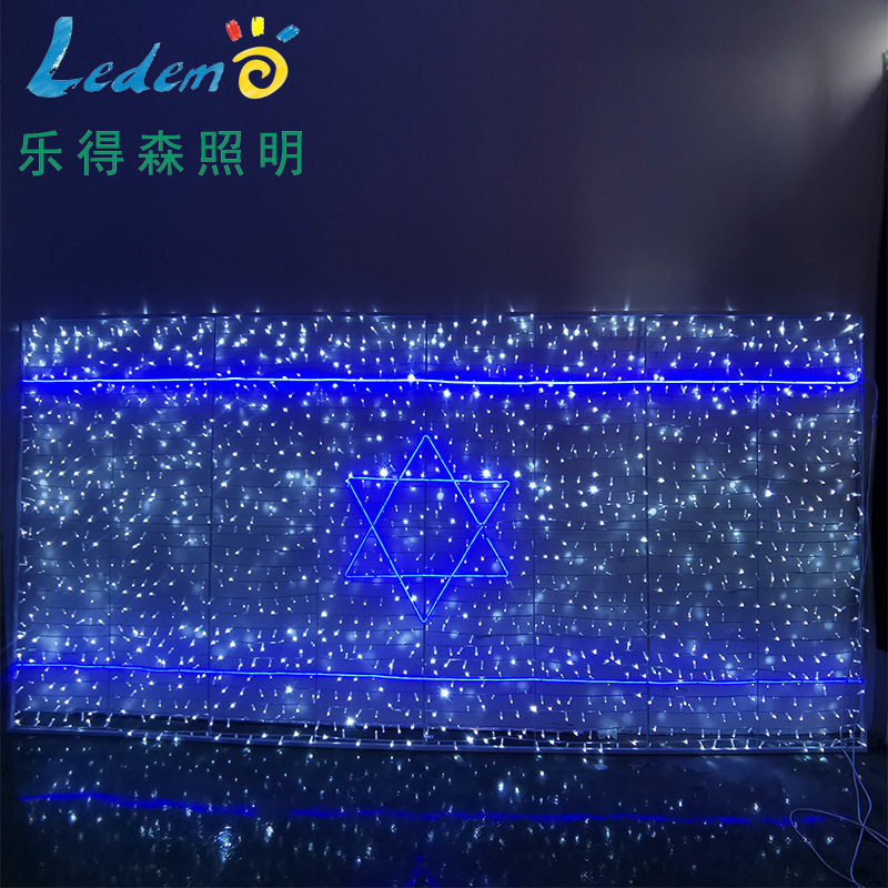 LED招牌广告灯喷漆铁架灯杆霓虹灯带 节日装饰灯公园景区亮化灯