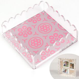 亚克力餐巾盒波浪形创意纸巾收纳盒浴室托盘毛巾置物架抽纸盒