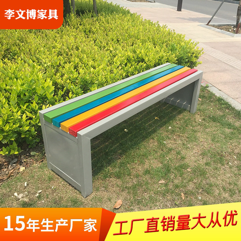 厂家供应户外园林长条凳公园排椅广场座椅防腐木凳子商场休闲椅