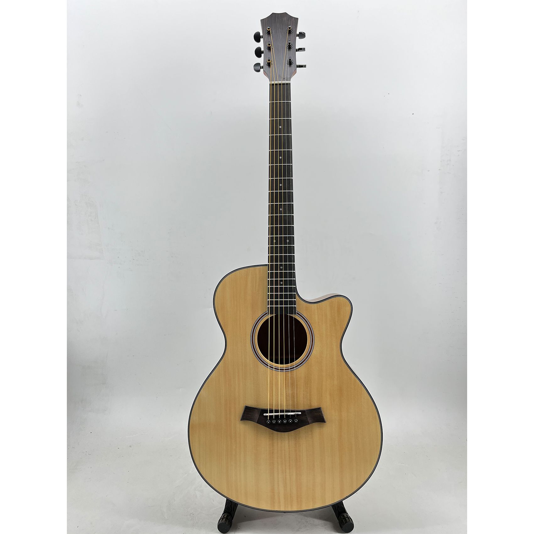 跨境40寸缺角民谣吉他乐器工厂批发哑光云杉沙比利木吉他guitar