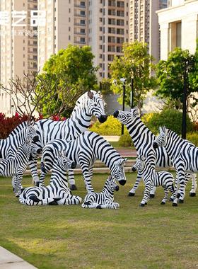 0玻璃钢动物雕塑仿真马摆件商场美陈户外庭院花园林景观小品装饰