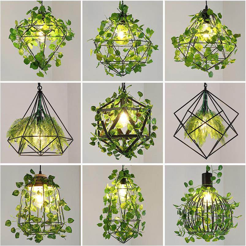 0音乐主题餐厅吧台植物吊灯咖啡厅花店橱窗装饰工业风创意酒馆灯