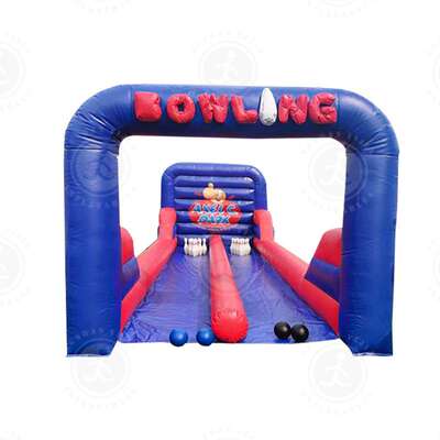 户外充气保龄球运动训练设施大型娱乐互动球类通道 bowling game