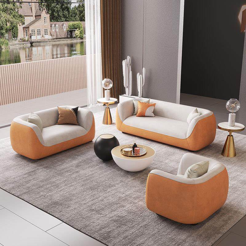 0免洗科技布沙发现代简约客厅组合时尚个性创意休闲区办公酒店家