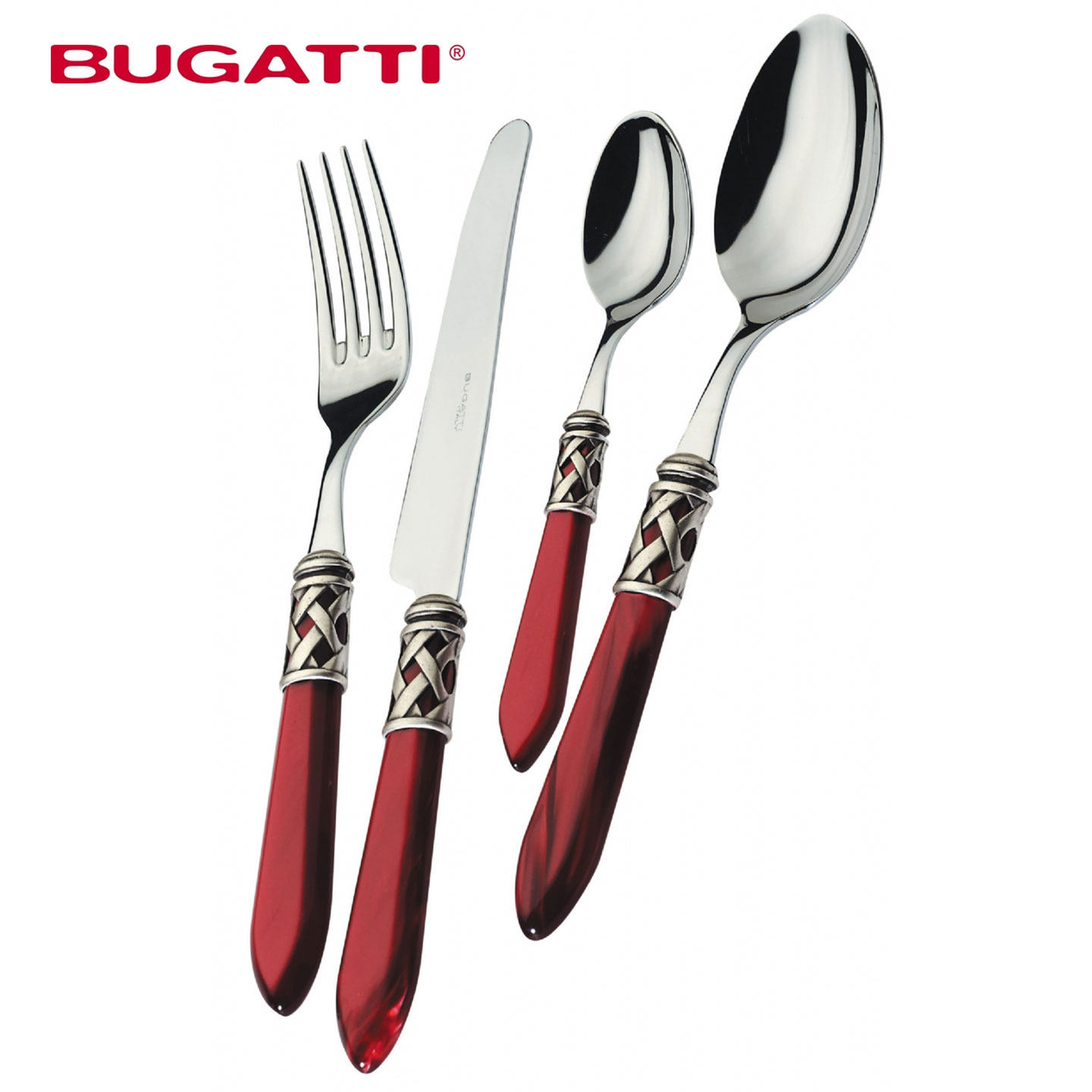 意大利进口Bugatti勺子刀叉汤匙筷子饭勺家用不锈钢西餐餐具礼品