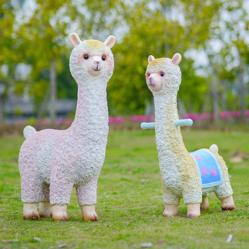 玻璃钢户外卡通羊驼座椅相框雕塑打卡商场公园展厅幼儿园美陈摆件,农机/农具/农膜,割灌机/割草机/油锯,淘宝优惠券,粉丝福利购,淘宝优惠卷