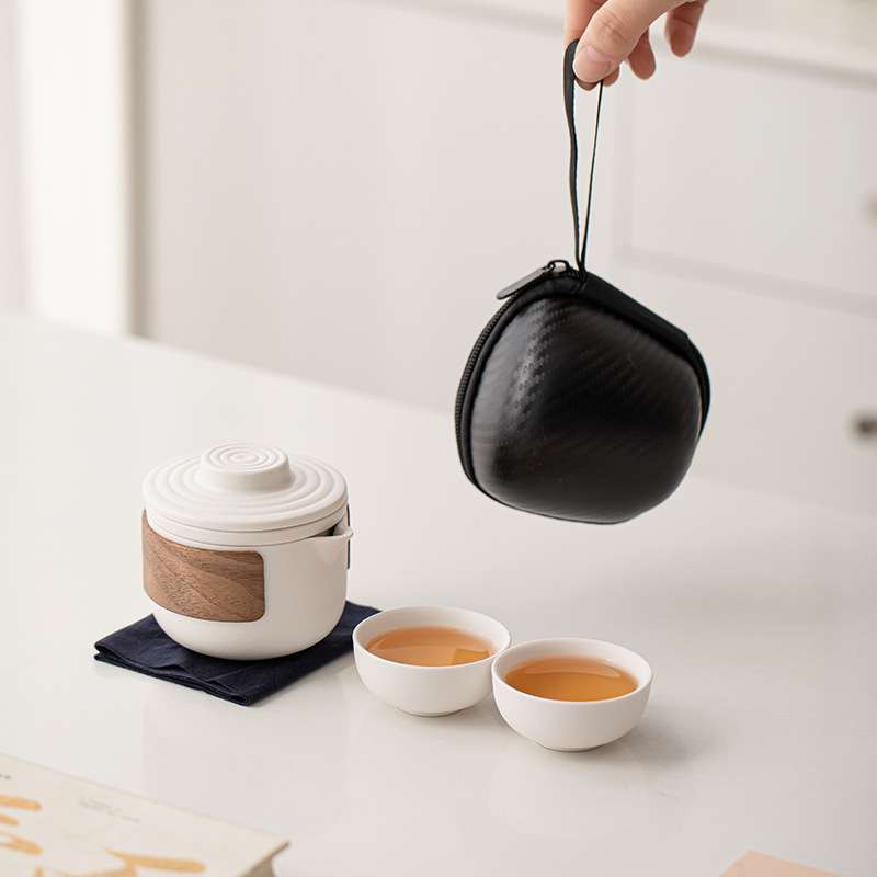 新款便携式旅行茶具套装功夫茶快客杯户外露营课间下午茶迷你茶具