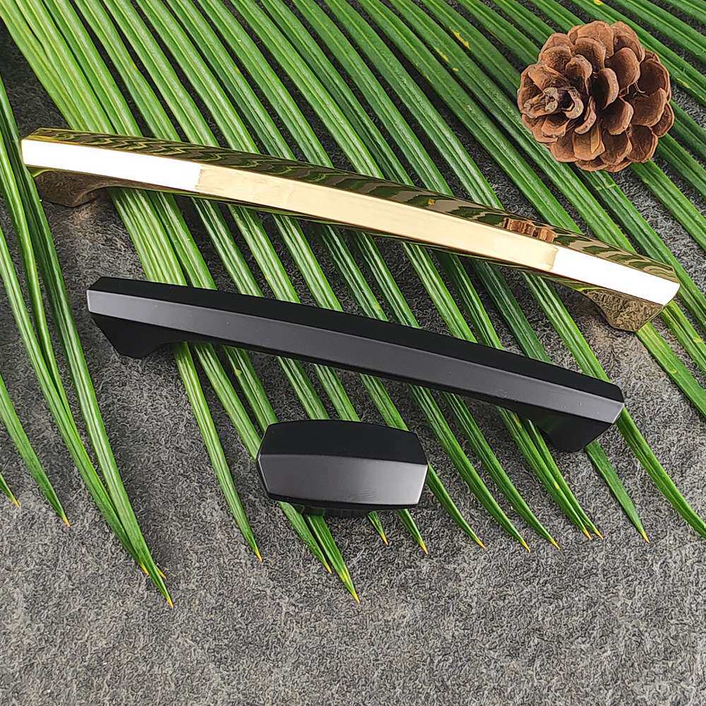 源头工厂直销新款衣柜门现代简约橱柜金色拉手欧式抽屉门把手