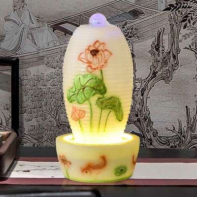 招财福蛋流水落地喷泉开业摆件欧式现代创意客厅室内桌面水景摆件