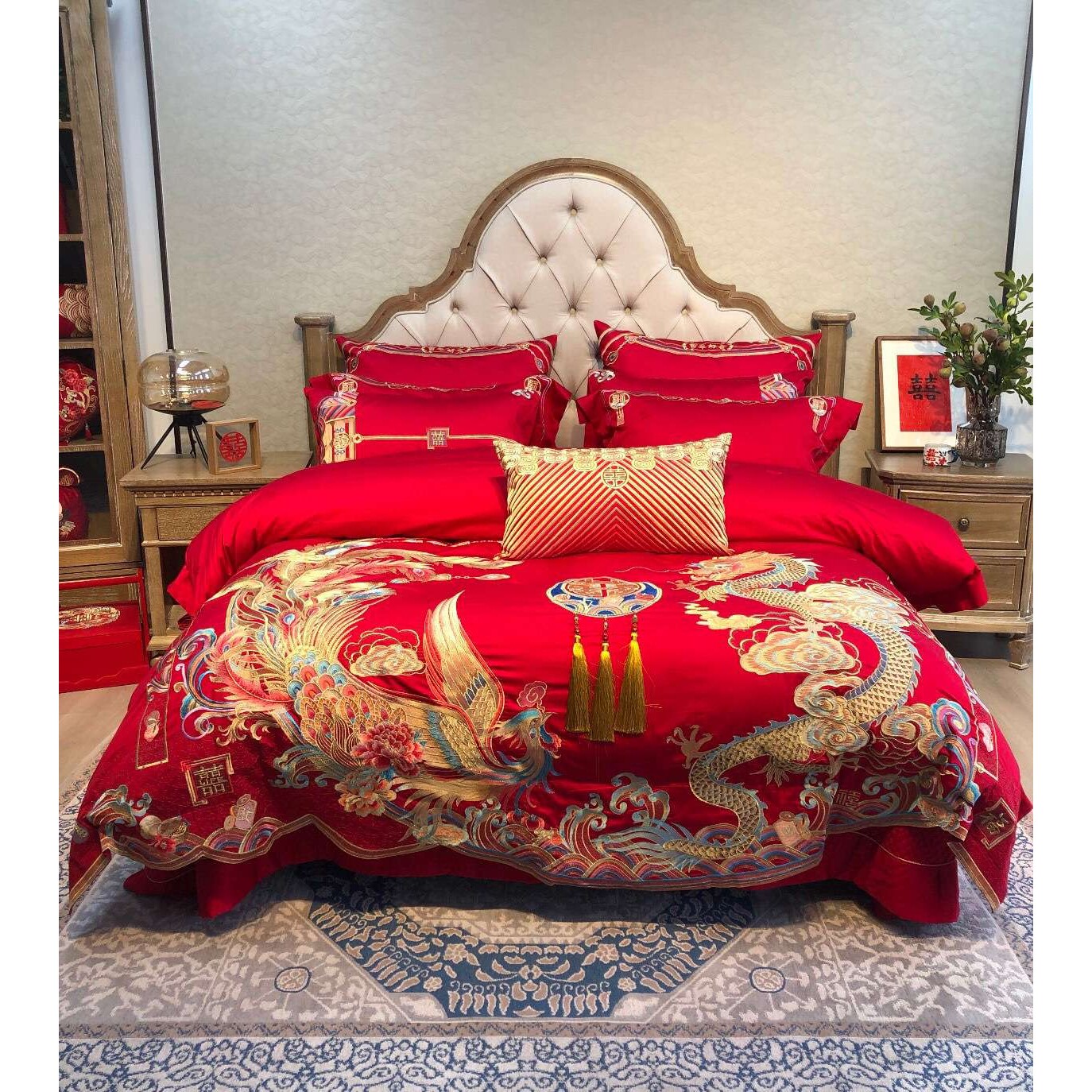 结婚四件套纯棉婚被全套装新婚礼十件套婚床婚嫁喜被婚庆床上用品