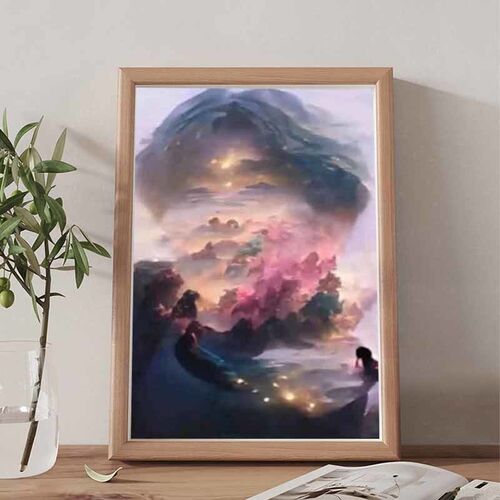 现货速发444Z青山坤水搞笑山水实木相框桌面摆台爱坤装饰画蔡徐坤