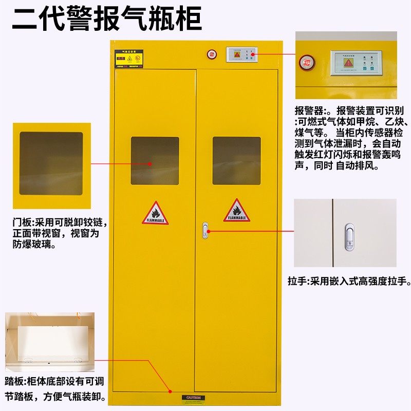 速发爆业实验室防气柜化学危险品酸碱柜PP试剂柜毒麻工瓶柜安全加