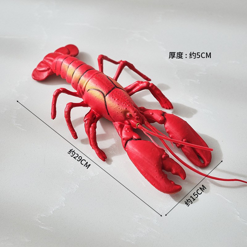 现货速发风格海鲜模型龙虾螃蟹假大小闸蟹店面装饰餐厅挂件极凯