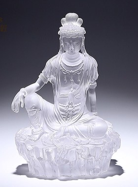 速发禅意自在观世月院客厅装饰水寺观音供奉琉璃佛具摆件