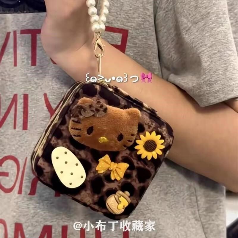 速发y豹盒首饰纹!高颜值自制便容量耳环项链收纳盒大携