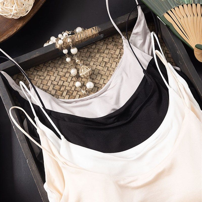 速发2025新款时尚亲肤闲感真丝内搭睡衣休胸吊带背心文质上衣,女装/女士精品,背心吊带,淘宝优惠券,粉丝福利购,淘宝优惠卷