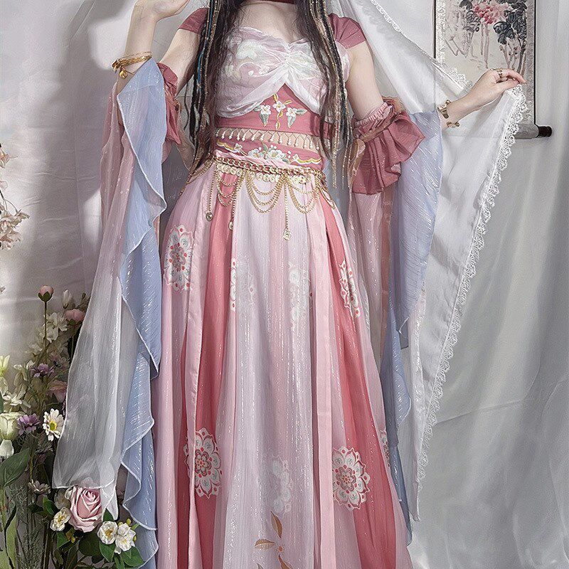 速发新款汉服敦煌飞天汉元素异域古情西主公域风典舞蹈演出服装
