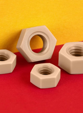 速发PEE度塑料六角8母高强K尼龙锁紧螺丝帽耐高温耐腐蚀M2.5M56螺