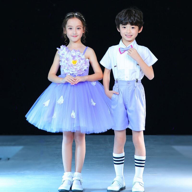 速发幼儿园大合唱毕业典礼服服持人朗诵表演主演出服蹈小学生舞装