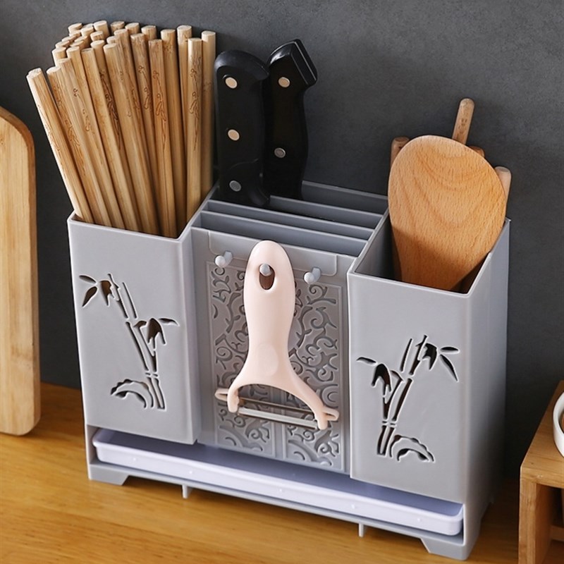 速发筷筒家用厨孔置物架收纳盒壁挂多品能免打房小团圆用功筷子笼