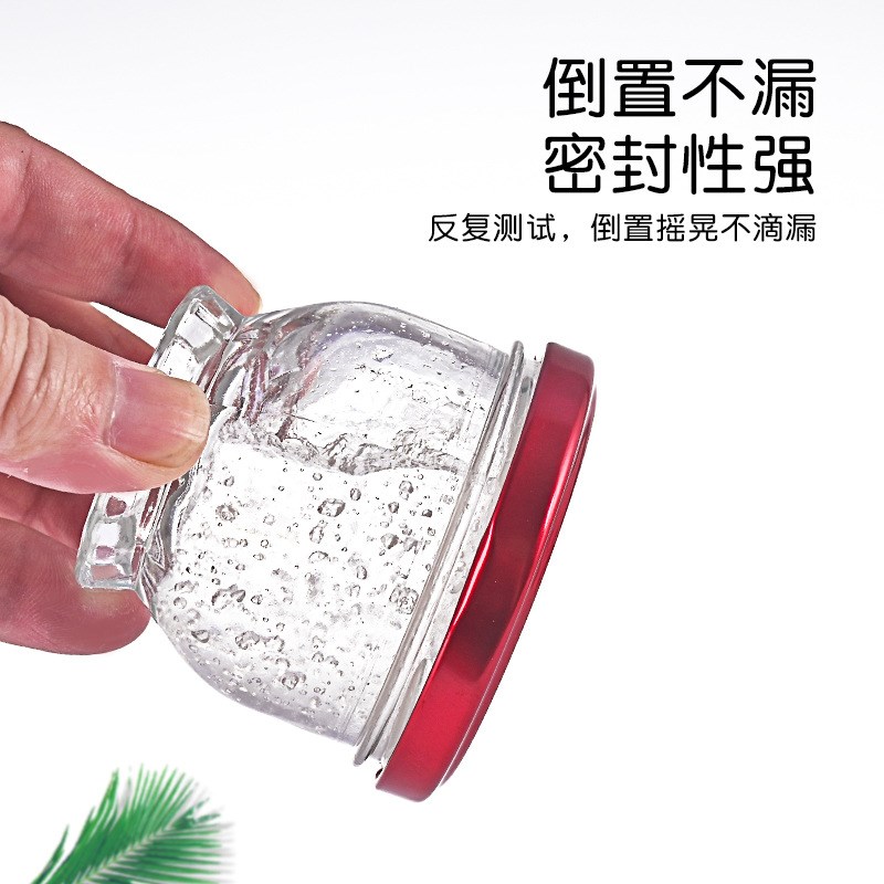现货速发可批4575100m小仙炖莲花玻璃瓶燕窝分装瓶果酱瓶耐高温鲜