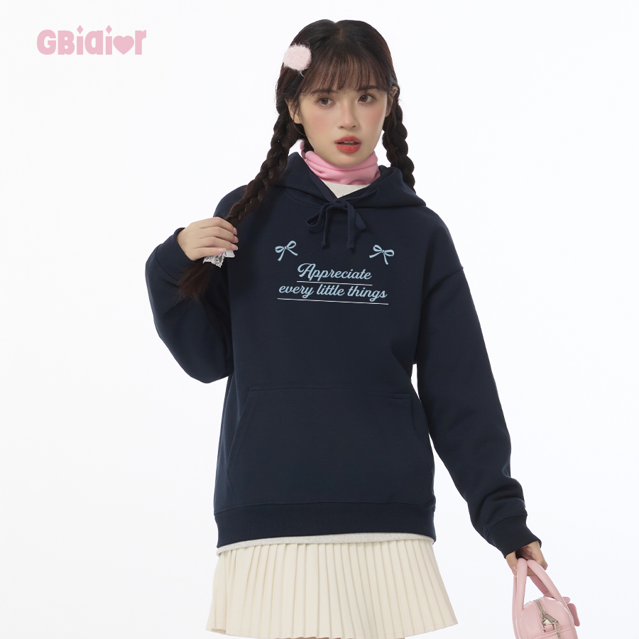 常规卫衣Gbiaior印花连帽棉宽松