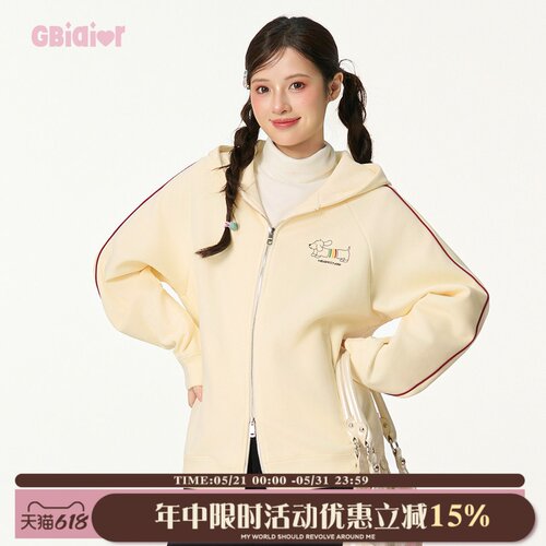Gbiaior五明治拉链连帽外套