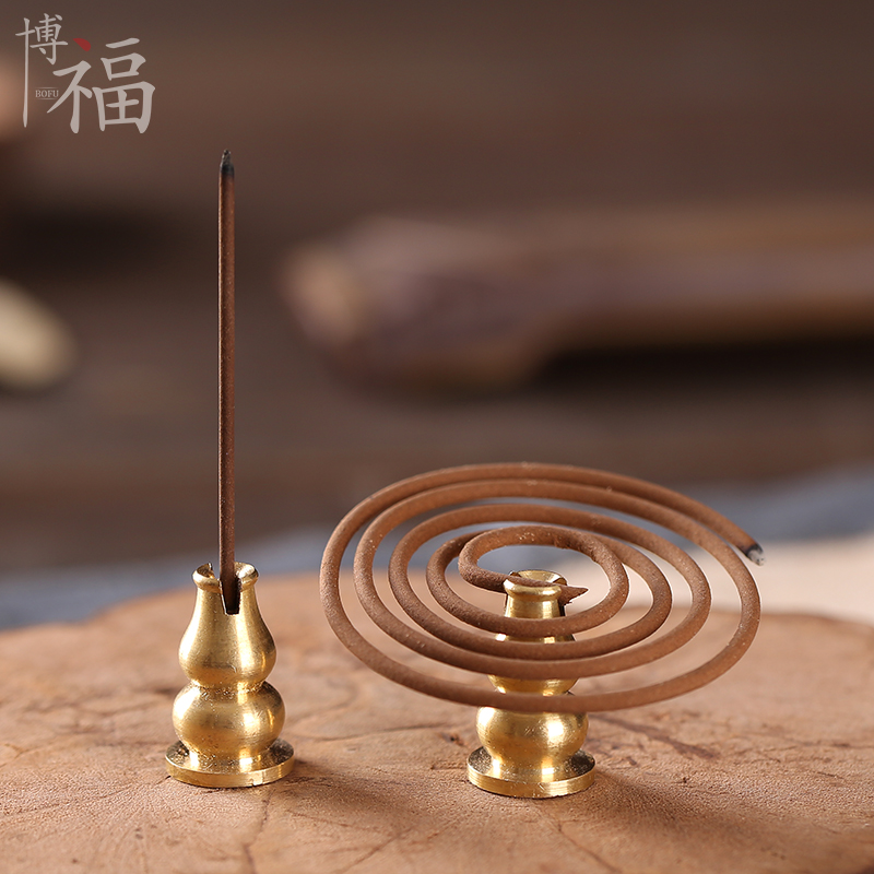 速发纯铜线香熏香内芦香插家用室葫多用香托檀香沉香迷件香炉配你