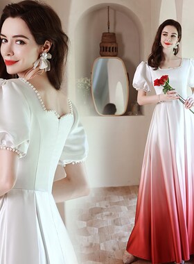 速发粉唱渐变泡泡唱宴声乐红歌独袖大合色演唱团成人演出服17826