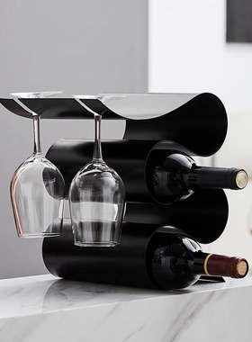 速发创意客餐厅轻奢高档红酒架餐边柜酒柜家用酒瓶收纳装饰品摆件