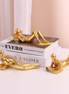 速发阅读者架象人店小摆件馆书物书抽装饰品简约创意书房桌面布置