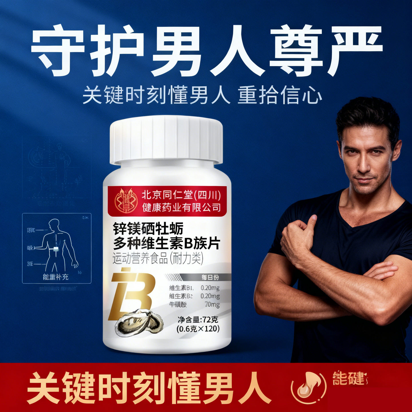 同仁堂补锌硒镁片补多种复合