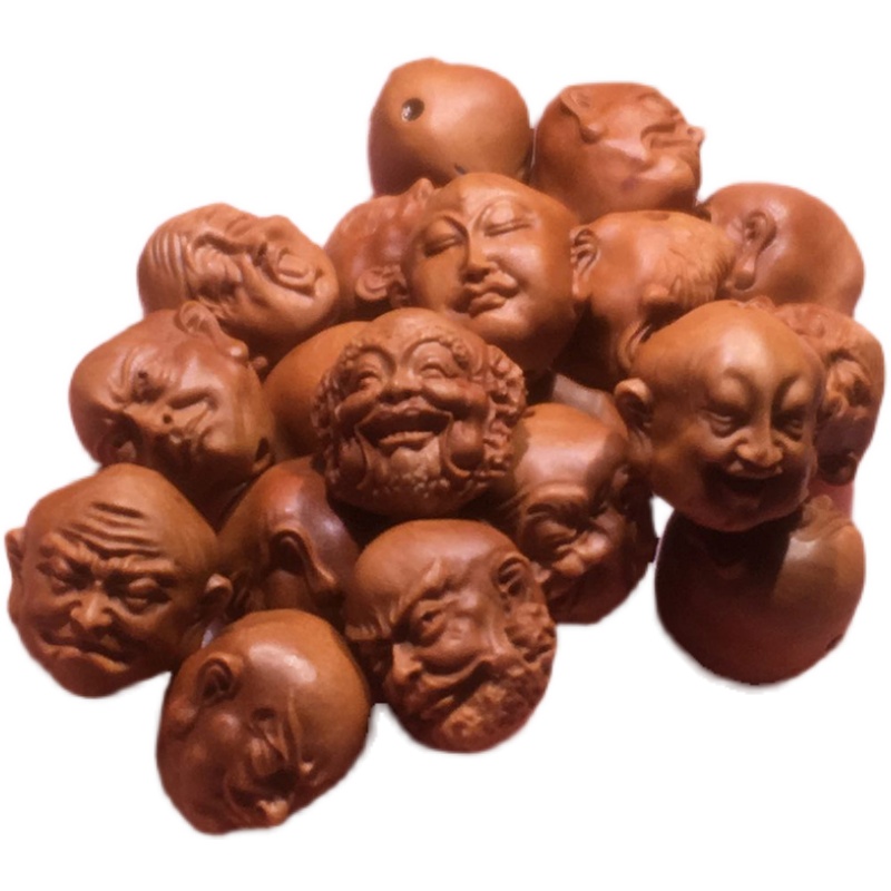 龙纹桃核18罗汉非橄榄核十八罗汉手串男盘玩文玩小籽雕刻写实核雕