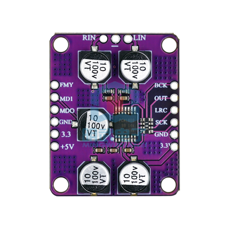 极速PCM1808音频立体声ADC单端模拟输入解码器 放大器板卡播放器