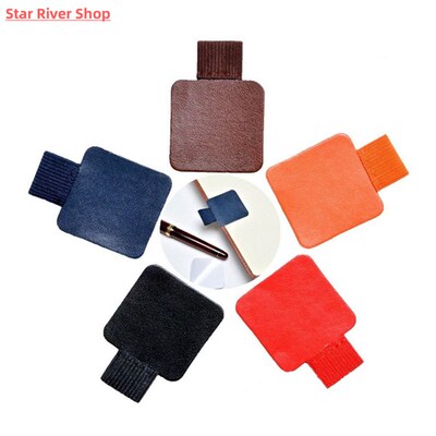 2PCS Pen Holder Self Adhesive PU Leather Pencil Holder Elast