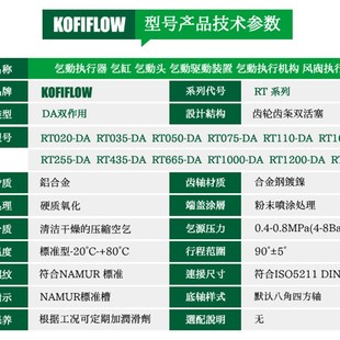 气动执行器RT020 035 050 075 110 160 255 435 665 1000 1200 DA