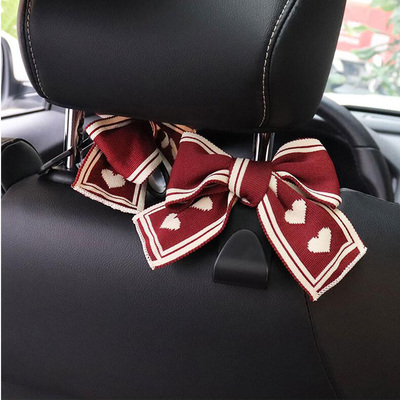 好货.newNew Knitting Lover Bowknot Car Seat Back Hooks Vehic